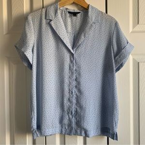 BANANA REPUBLIC Collared Polka Dot Blouse